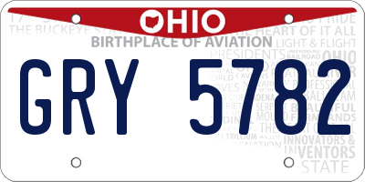 OH license plate GRY5782