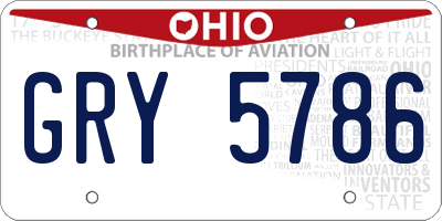 OH license plate GRY5786