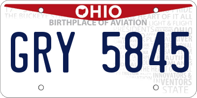OH license plate GRY5845