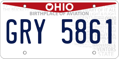 OH license plate GRY5861