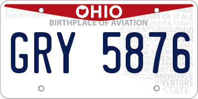 OH license plate GRY5876