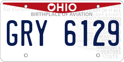 OH license plate GRY6129