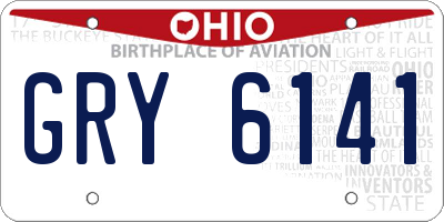 OH license plate GRY6141