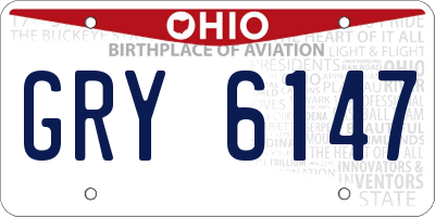 OH license plate GRY6147