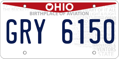 OH license plate GRY6150