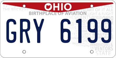 OH license plate GRY6199