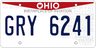 OH license plate GRY6241