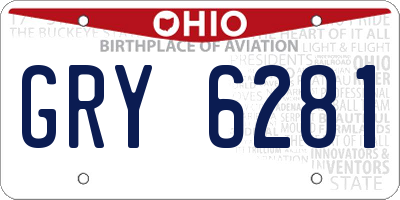 OH license plate GRY6281