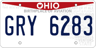 OH license plate GRY6283