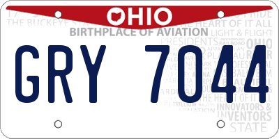 OH license plate GRY7044