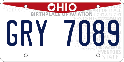 OH license plate GRY7089