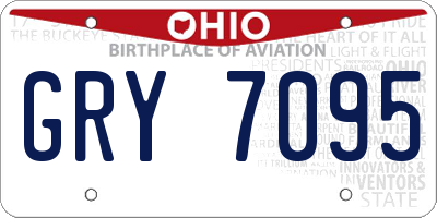OH license plate GRY7095
