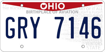 OH license plate GRY7146