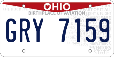 OH license plate GRY7159