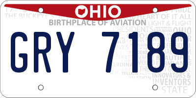 OH license plate GRY7189