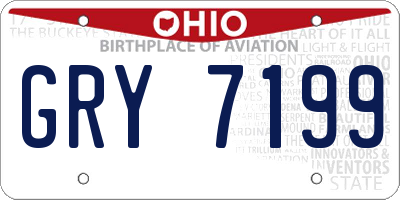 OH license plate GRY7199
