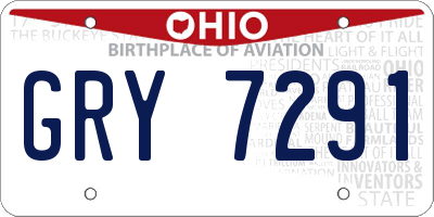 OH license plate GRY7291
