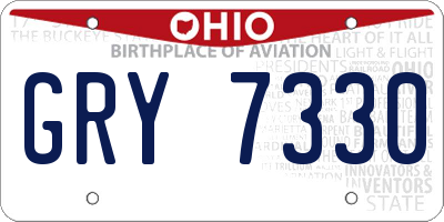 OH license plate GRY7330
