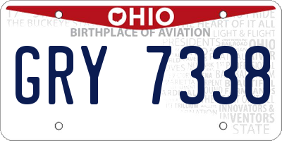 OH license plate GRY7338