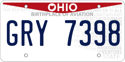 OH license plate GRY7398