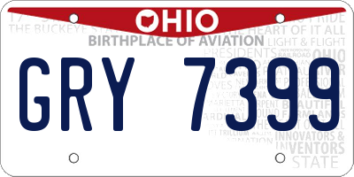 OH license plate GRY7399