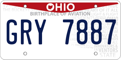 OH license plate GRY7887