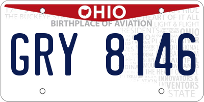 OH license plate GRY8146