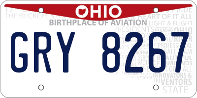 OH license plate GRY8267
