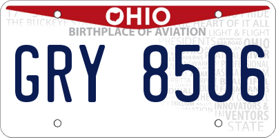 OH license plate GRY8506