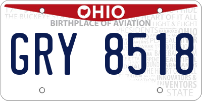 OH license plate GRY8518