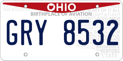 OH license plate GRY8532