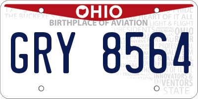 OH license plate GRY8564