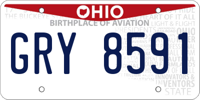 OH license plate GRY8591