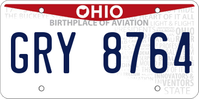 OH license plate GRY8764