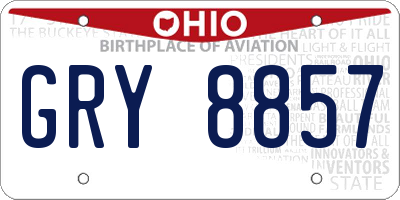 OH license plate GRY8857
