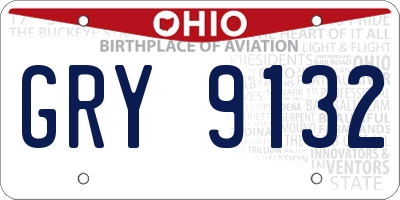 OH license plate GRY9132
