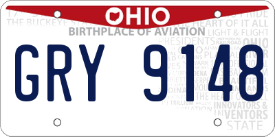 OH license plate GRY9148