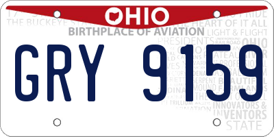 OH license plate GRY9159