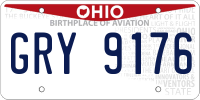 OH license plate GRY9176