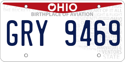 OH license plate GRY9469