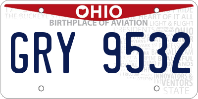 OH license plate GRY9532
