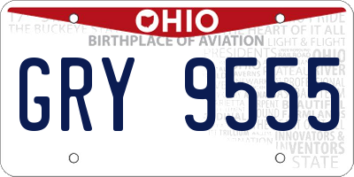 OH license plate GRY9555
