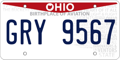 OH license plate GRY9567