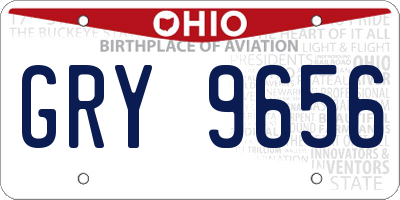 OH license plate GRY9656