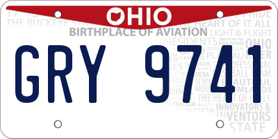 OH license plate GRY9741