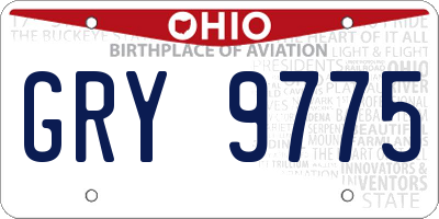 OH license plate GRY9775