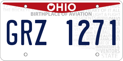 OH license plate GRZ1271