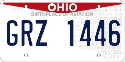 OH license plate GRZ1446