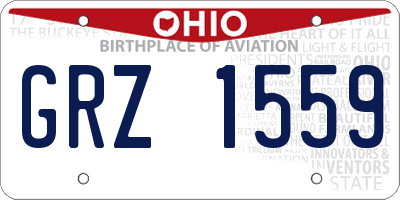 OH license plate GRZ1559
