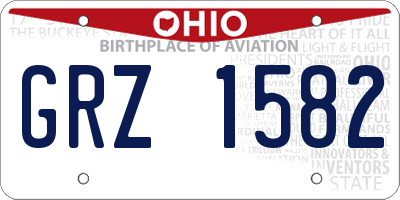 OH license plate GRZ1582